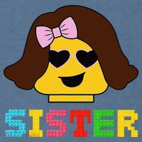 Building Bricks Blocks Sister Master Builder Family Matching Garment-Dyed Sweatshirt