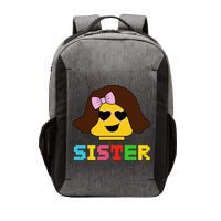 Building Bricks Blocks Sister Master Builder Family Matching Vector Backpack