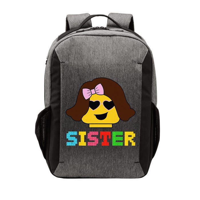 Building Bricks Blocks Sister Master Builder Family Matching Vector Backpack