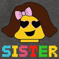 Building Bricks Blocks Sister Master Builder Family Matching Vector Backpack