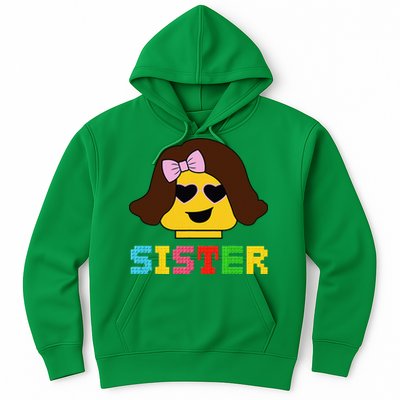 Building Bricks Blocks Sister Master Builder Family Matching Hoodie
