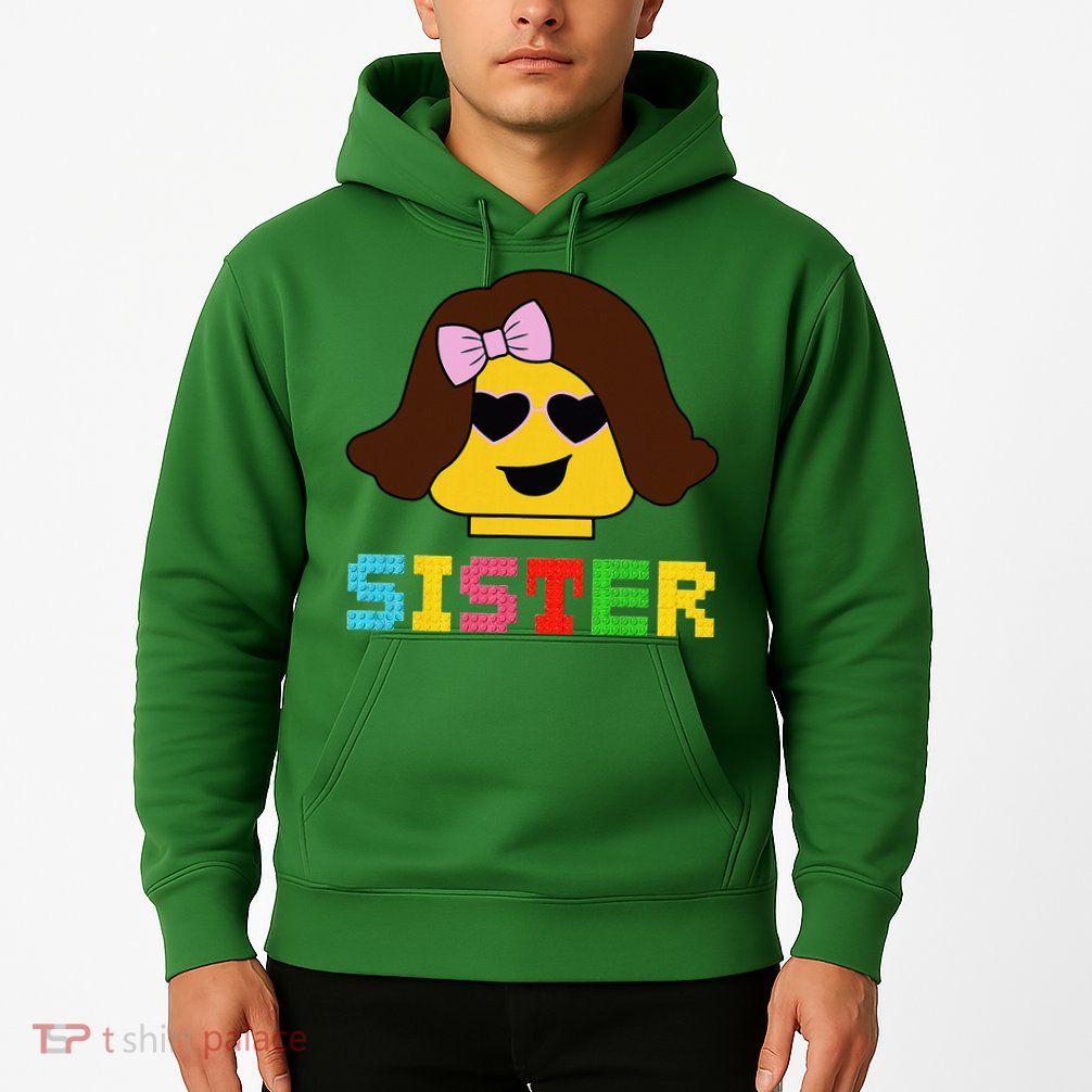 Building Bricks Blocks Sister Master Builder Family Matching Hoodie