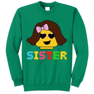 Building Bricks Blocks Sister Master Builder Family Matching Sweatshirt