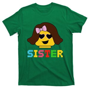 Building Bricks Blocks Sister Master Builder Family Matching T-Shirt