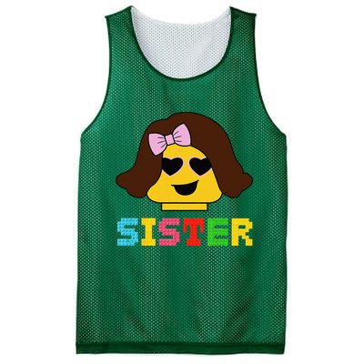 Building Bricks Blocks Sister Master Builder Family Matching Mesh Reversible Basketball Jersey Tank