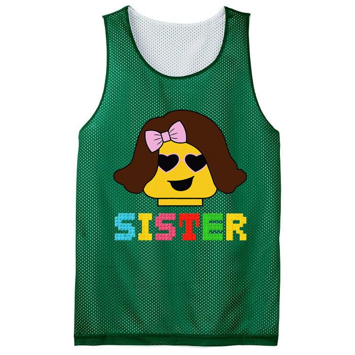 Building Bricks Blocks Sister Master Builder Family Matching Mesh Reversible Basketball Jersey Tank