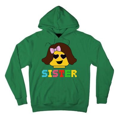 Building Bricks Blocks Sister Master Builder Family Matching Tall Hoodie