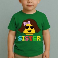 Building Bricks Blocks Sister Master Builder Family Matching Toddler T-Shirt