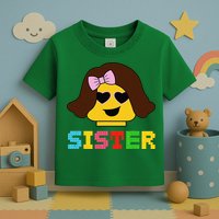 Building Bricks Blocks Sister Master Builder Family Matching Toddler T-Shirt