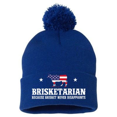 Brisketarian Because Brisket Never Disappoints BBQ Lover Pom Pom 12in Knit Beanie