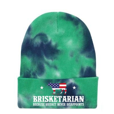 Brisketarian Because Brisket Never Disappoints BBQ Lover Tie Dye 12in Knit Beanie