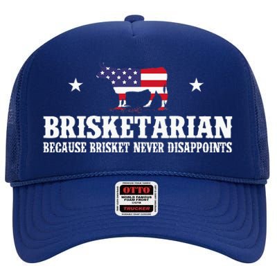 Brisketarian Because Brisket Never Disappoints BBQ Lover High Crown Mesh Back Trucker Hat