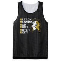 Bleach Blonde Bad Built Butch Body Funny Women Feminists Mesh Reversible Basketball Jersey Tank