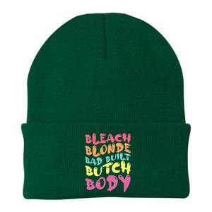 Bleach Blonde Bad Built Butch Body Knit Cap Winter Beanie