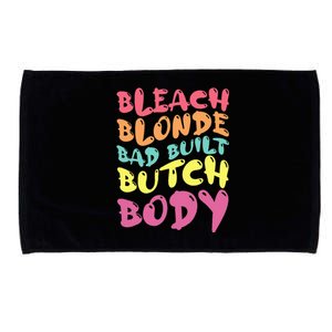 Bleach Blonde Bad Built Butch Body Microfiber Hand Towel