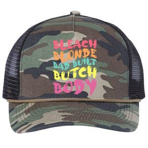 Bleach Blonde Bad Built Butch Body Retro Rope Trucker Hat Cap