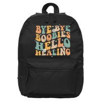 Bye Bye Boobies Hello Healing 16 in Basic Backpack