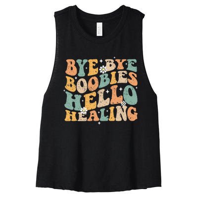 Bye Bye Boobies Hello Healing Women's Racerback Cropped Tank