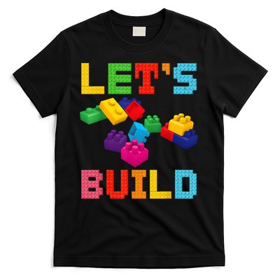 Block Brick Building LetS Build Master Builder Toys Kids T-Shirt