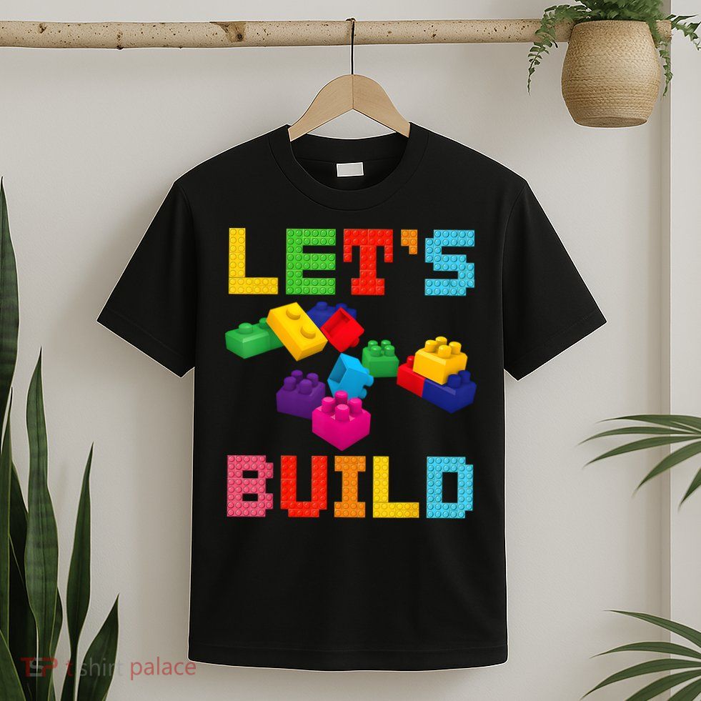Block Brick Building LetS Build Master Builder Toys Kids T-Shirt