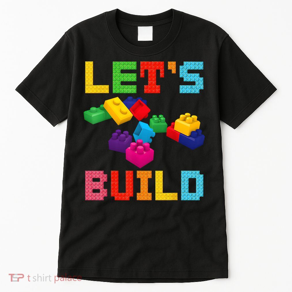 Block Brick Building LetS Build Master Builder Toys Kids Tall T-Shirt