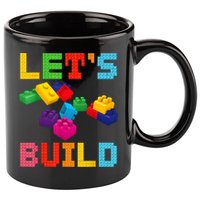Block Brick Building LetS Build Master Builder Toys Kids 11oz C Handle Ceramic Mug