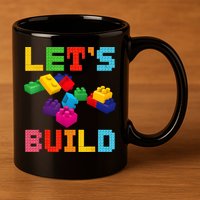 Block Brick Building LetS Build Master Builder Toys Kids 11oz C Handle Ceramic Mug
