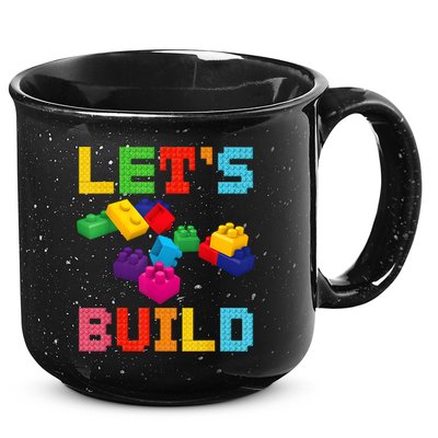 Block Brick Building LetS Build Master Builder Toys Kids 15oz Campfire Ceramic Mug