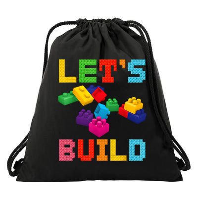 Block Brick Building LetS Build Master Builder Toys Kids Drawstring Bag