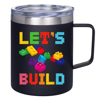 Block Brick Building LetS Build Master Builder Toys Kids 12oz Stainless Steel Coffee Mug