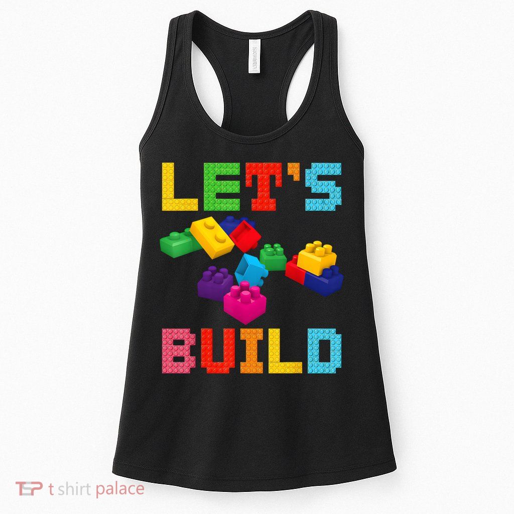 Block Brick Building LetS Build Master Builder Toys Kids Womens Tank Top