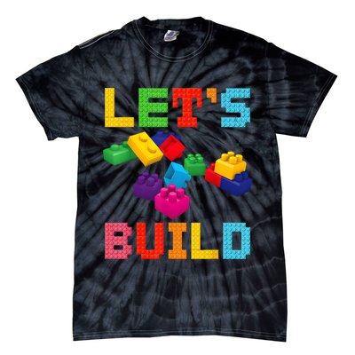 Block Brick Building LetS Build Master Builder Toys Kids Tie-Dye T-Shirt