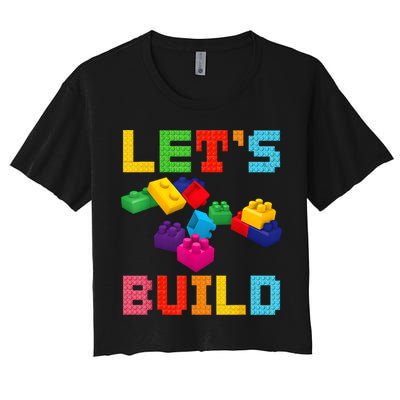 Block Brick Building LetS Build Master Builder Toys Kids Crop Top