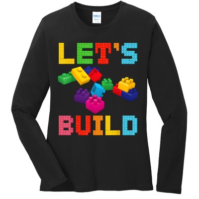 Block Brick Building LetS Build Master Builder Toys Kids Ladies Long Sleeve Shirt