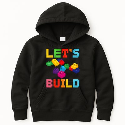 Block Brick Building LetS Build Master Builder Toys Kids Kids Hoodie
