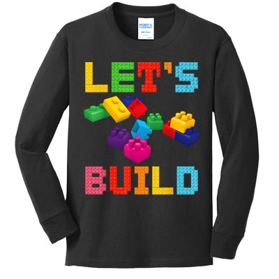 Block Brick Building LetS Build Master Builder Toys Kids Kids Long Sleeve Shirt
