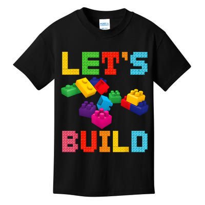 Block Brick Building LetS Build Master Builder Toys Kids Kids T-Shirt