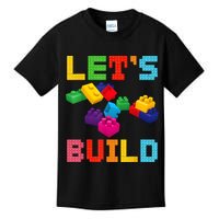 Block Brick Building LetS Build Master Builder Toys Kids Kids T-Shirt