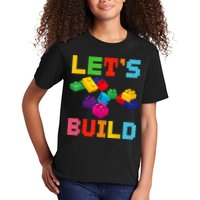 Block Brick Building LetS Build Master Builder Toys Kids Kids T-Shirt