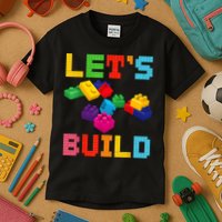 Block Brick Building LetS Build Master Builder Toys Kids Kids T-Shirt