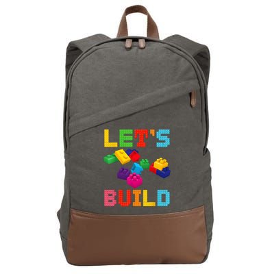 Block Brick Building LetS Build Master Builder Toys Kids Cotton Canvas Backpack