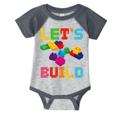 Block Brick Building LetS Build Master Builder Toys Kids Infant Baby Jersey Bodysuit