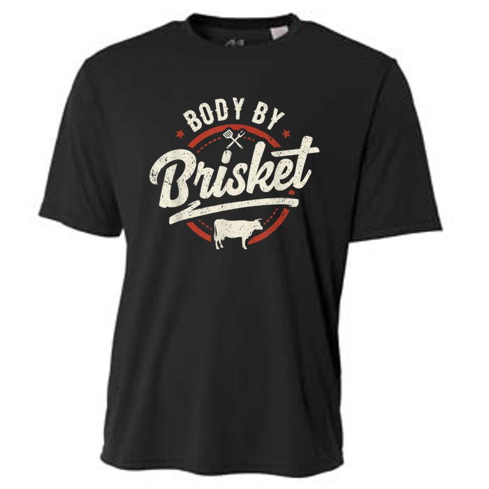 Body By Brisket Backyard Cookout BBQ Grill Cooling Performance Crew T-Shirt