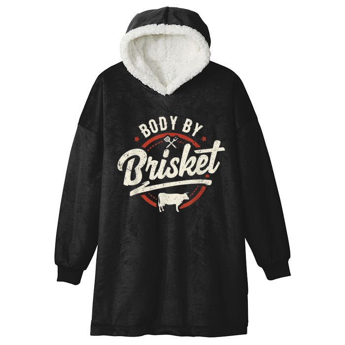 Body By Brisket Backyard Cookout BBQ Grill Hooded Wearable Blanket