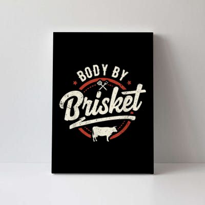 Body By Brisket Backyard Cookout BBQ Grill Canvas