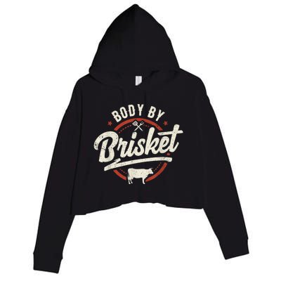 Body By Brisket Backyard Cookout BBQ Grill Crop Fleece Hoodie