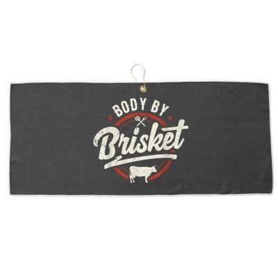 Body By Brisket Backyard Cookout BBQ Grill Large Microfiber Waffle Golf Towel