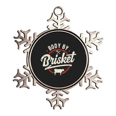 Body By Brisket Backyard Cookout BBQ Grill Metallic Star Ornament