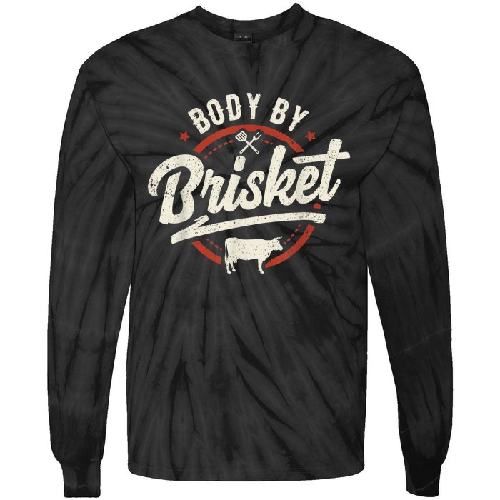 Body By Brisket Backyard Cookout BBQ Grill Tie-Dye Long Sleeve Shirt