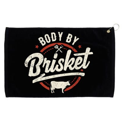 Body By Brisket Backyard Cookout BBQ Grill Grommeted Golf Towel